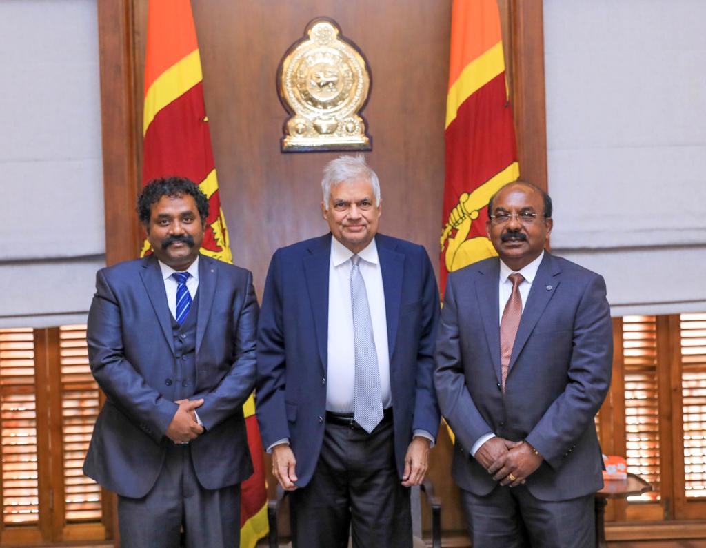 Our Founder, Adv. Prabhakaran with The
President of Sri Lanka, Mr. Ranil
Wickremesinghe and our Economic Advisor,
Dr. Jebamalai Vinanchiarachi